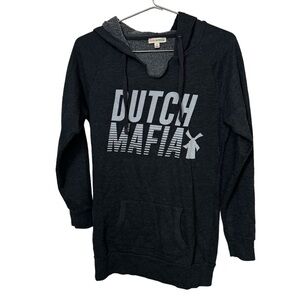 High End Dutch Bros Coffee Gray Long Women’s S Hoodie MINTY